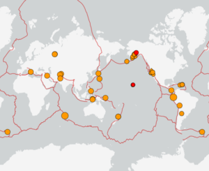 世界最新地震分布(USGS)
