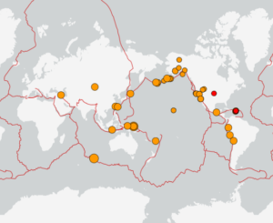 世界最新地震分布(USGS)