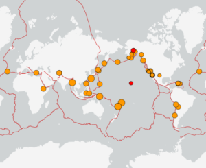 世界最新地震分布(USGS)
