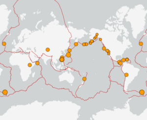 世界最新地震分布(USGS)