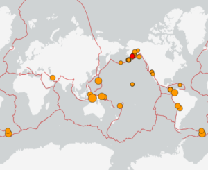 世界最新地震分布(USGS)