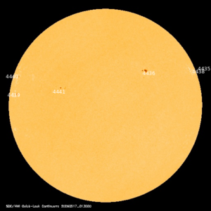 sunspots labeled