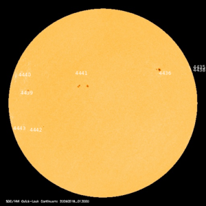 sunspots labeled