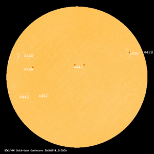 sunspots labeled