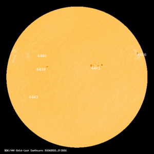sunspots labeled