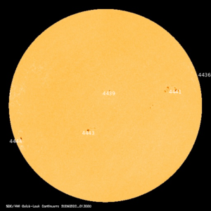 sunspots labeled