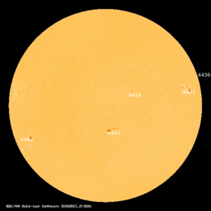 sunspots labeled