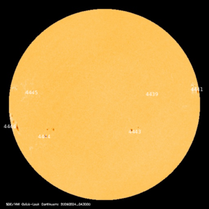 sunspots labeled