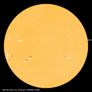 sunspots labeled