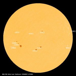 sunspots labeled