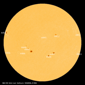 sunspots labeled
