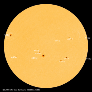 sunspots labeled