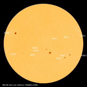 sunspots labeled