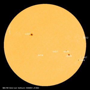 sunspots labeled