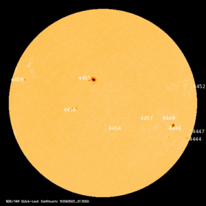 sunspots labeled
