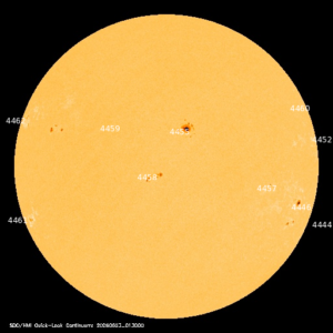 sunspots labeled