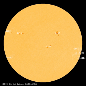sunspots labeled