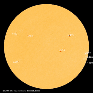 sunspots labeled