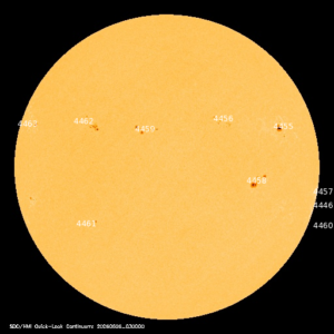 sunspots labeled