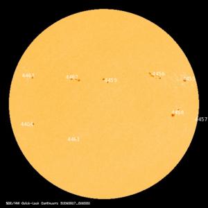 sunspots labeled
