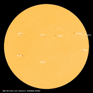 sunspots labeled
