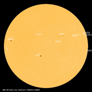 sunspots labeled