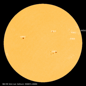 sunspots labeled