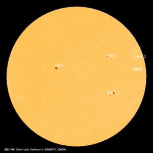 sunspots labeled