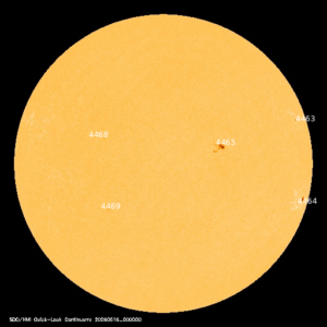 sunspots labeled