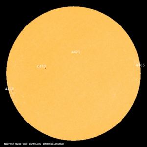 sunspots labeled