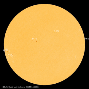 sunspots labeled