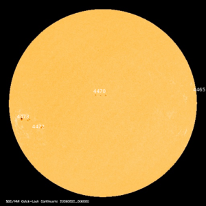 sunspots labeled