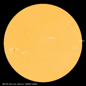 sunspots labeled
