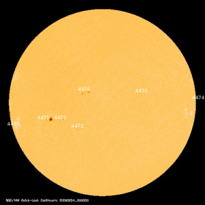 sunspots labeled