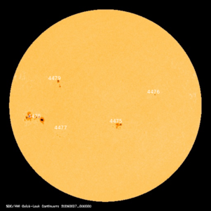 sunspots labeled