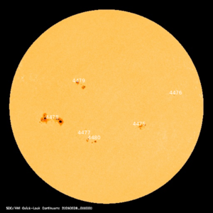 sunspots labeled