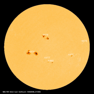 sunspots labeled