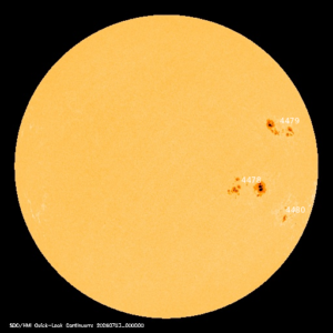 sunspots labeled