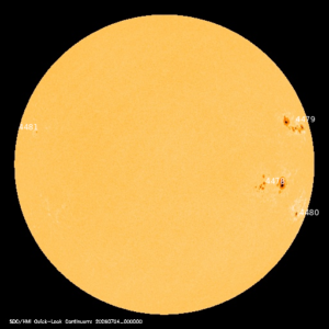 sunspots labeled