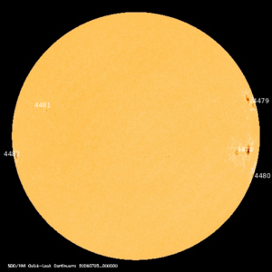 sunspots labeled