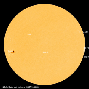 sunspots labeled