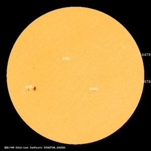 sunspots labeled
