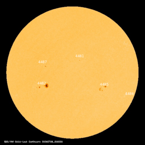 sunspots labeled