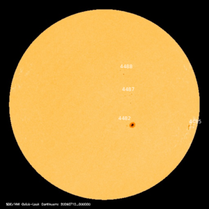 sunspots labeled