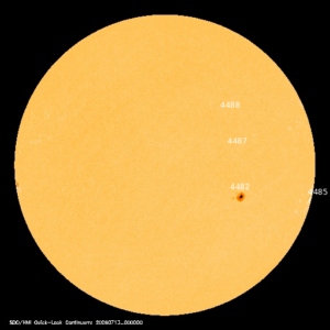 sunspots labeled