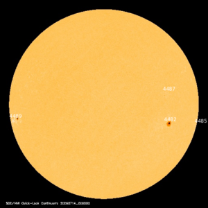 sunspots labeled