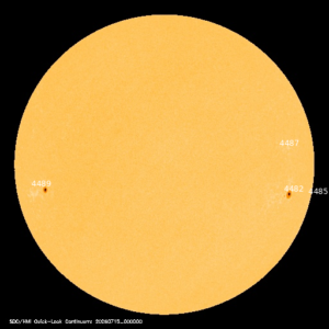 sunspots labeled
