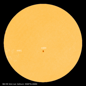 sunspots labeled