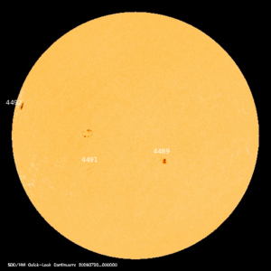 sunspots labeled