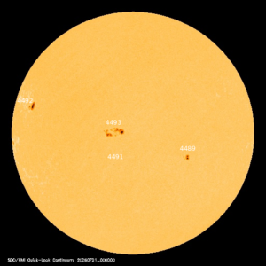 sunspots labeled